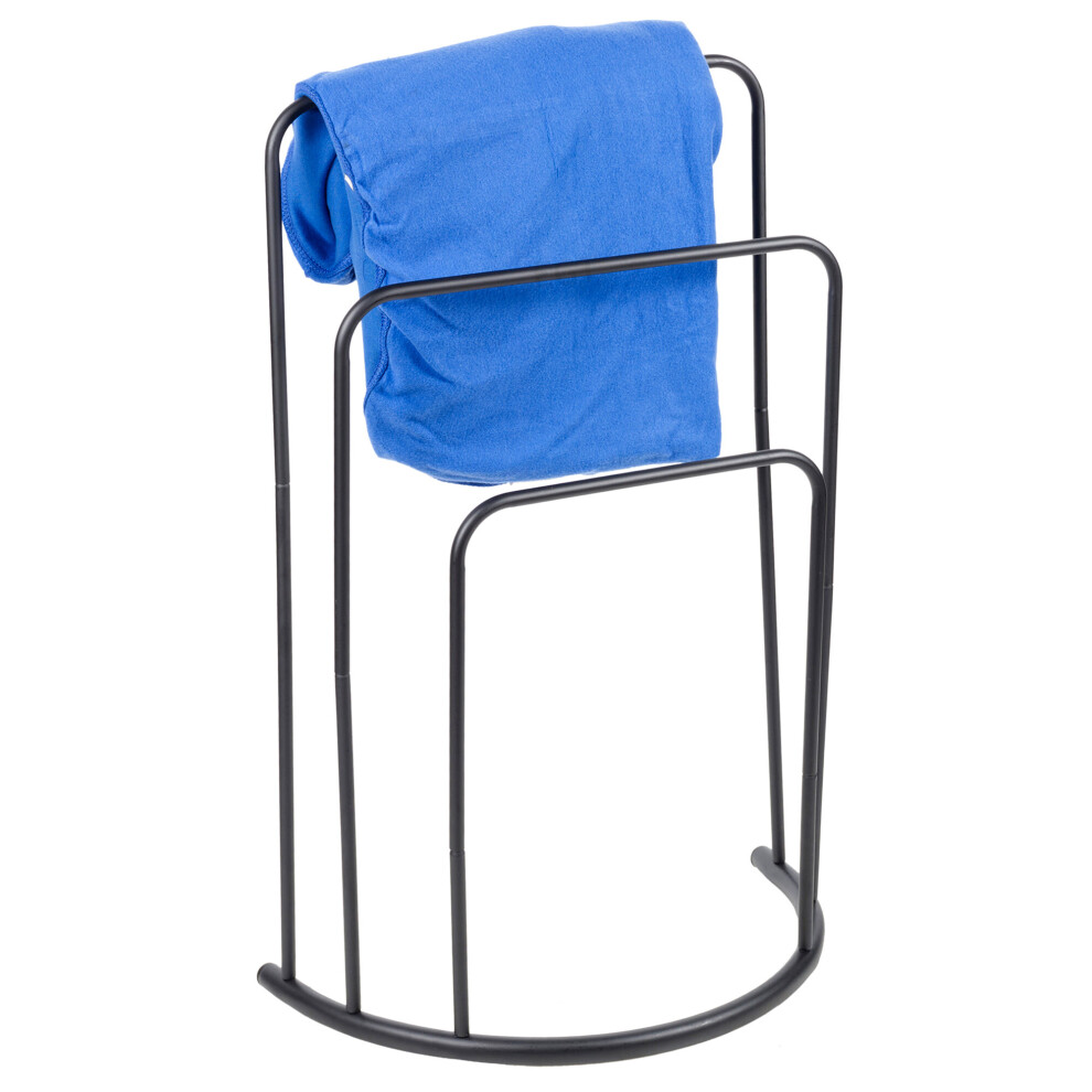 Free Standing Bathroom Metal Triple Holder Storage Towel Rack