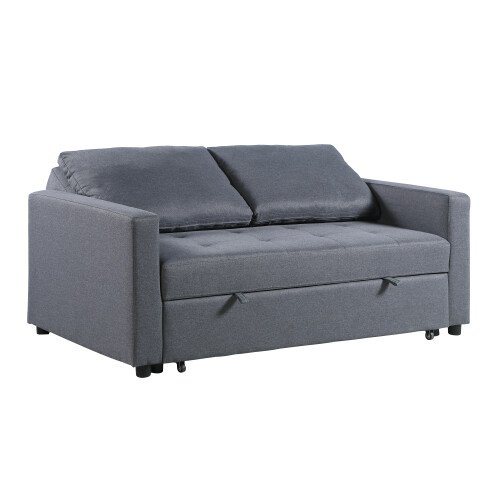 (Grey) Stylish and Comfortable 2 Seater Sofa Bed 1