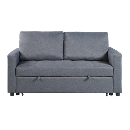 (Grey) Stylish and Comfortable 2 Seater Sofa Bed