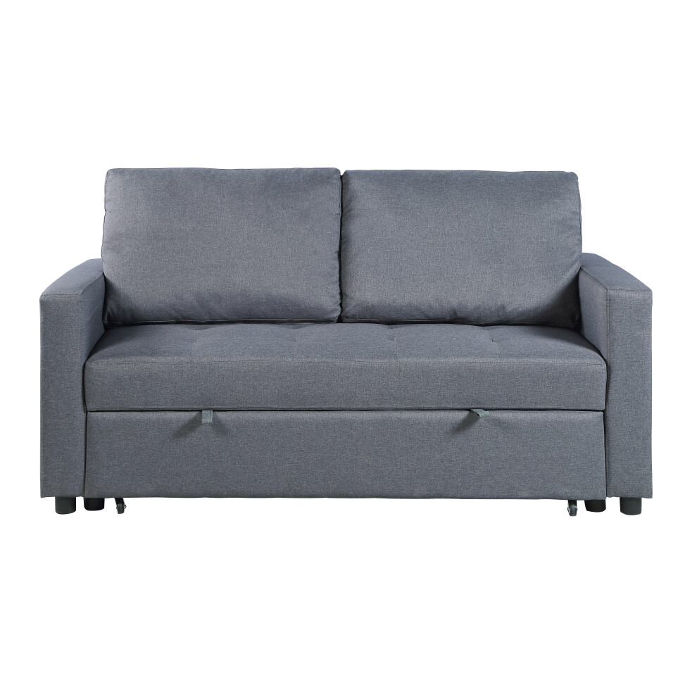 (Grey) Stylish and Comfortable 2 Seater Sofa Bed