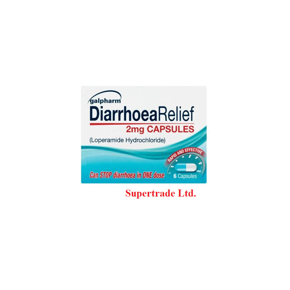 Galpharm Diarrhoea Relief 2mg Capsules Loperamide Hydrochloride - 6 Capsules