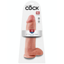 King Cock 30 cm Dildo With Balls Flesh Dildo Dildo Normal - King Cock