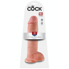Cock 11 Inch with Balls Flesh King Cock 12529