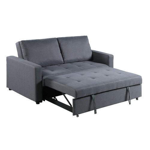 (Grey) Stylish and Comfortable 2 Seater Sofa Bed 2