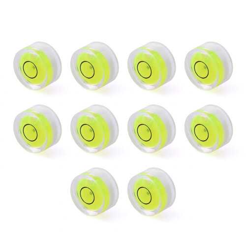 (10) Mini Round Bullseye Spirit Level Bubble 12mm
