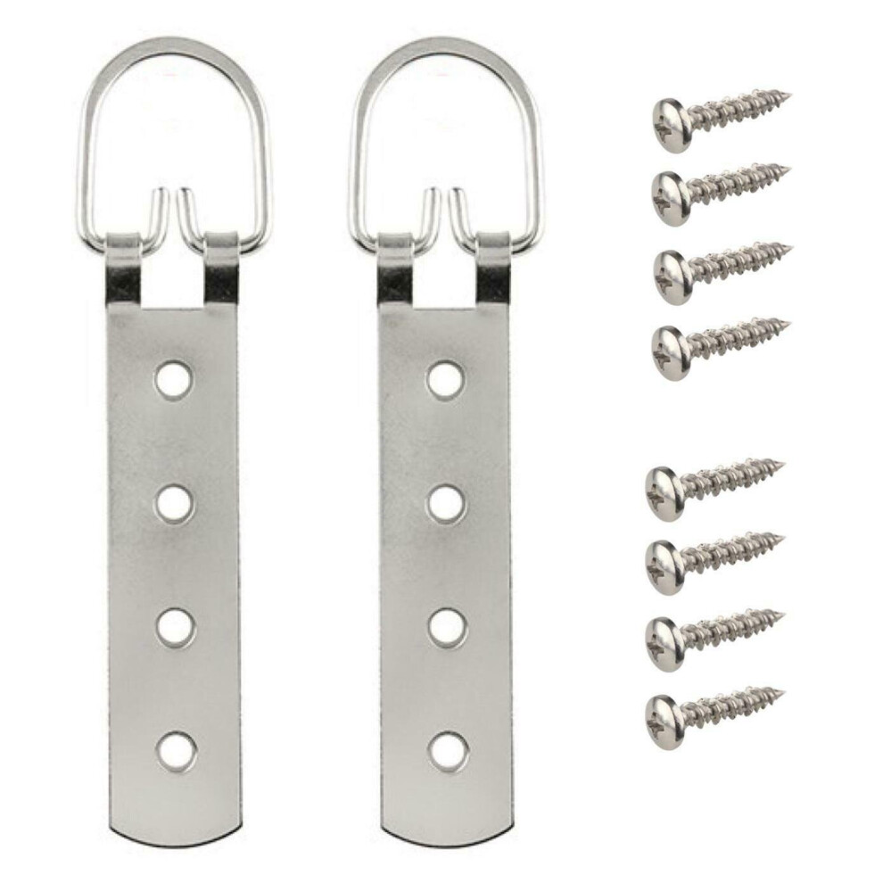 (20 Hangers) Super Heavy Duty D Ring Strap Hanger Picture Mirror 90Kg 165Mm Wall Hanging 636983969159