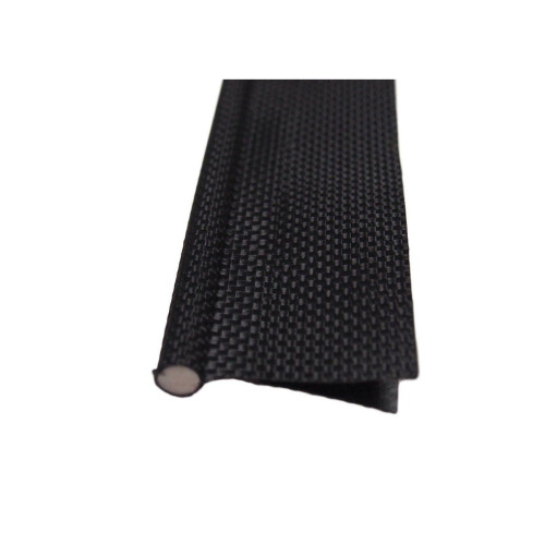 Awning Rail Piping 6mm Double Flap Black + Solid PVC Core Keder Camping/Tent