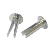 (1000) Bifurcated Rivets Split Leg Nickel Plated 3/8" x No 11