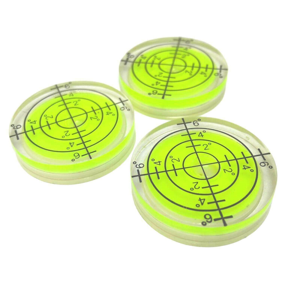 (10) 32Mm Round Bullseye Precision Spirit Level Bubble Caravan, Shelves Etc 795152725542