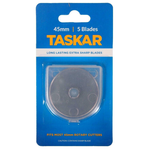 (2) 45mm Rotary Cutter Blades, 1, 5, 10 for Olfa/Fiskars by Taskar