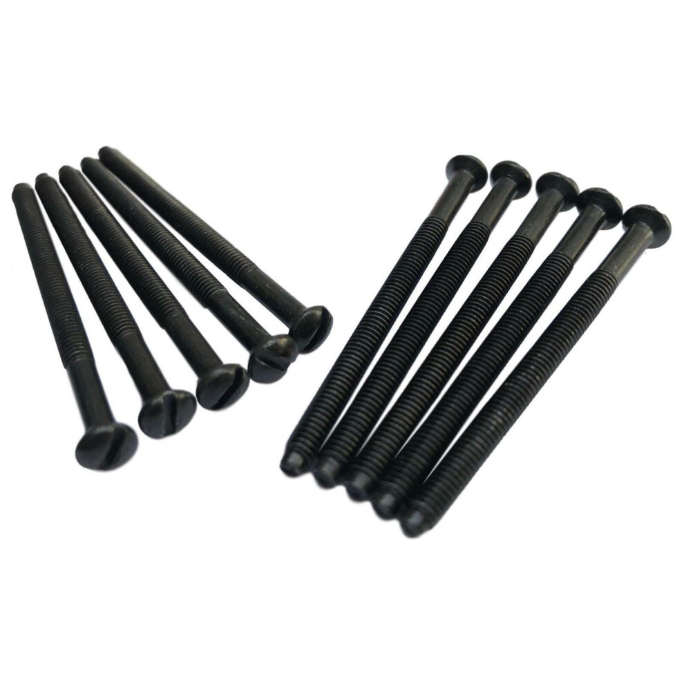 (50) Black Nickel Long Electrical Screws 50Mm M3.5 3.5Mm 636983971565