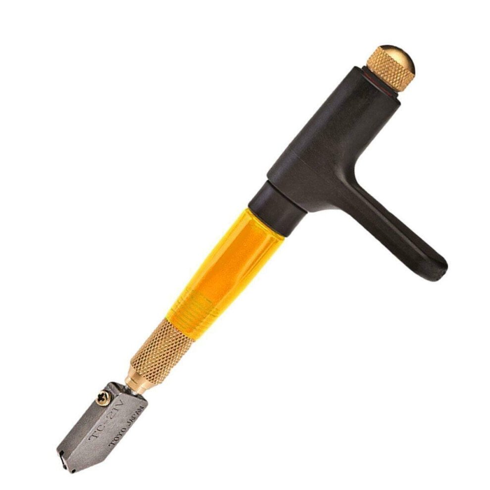 Toyo Tc-21 Custom Grip Oil Glass Cutter Tc21svr Tap Wheel Straight Head Stained 795152726044
