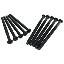 (10) Black Nickel Long Electrical Screws 50mm M3.5 3.5mm