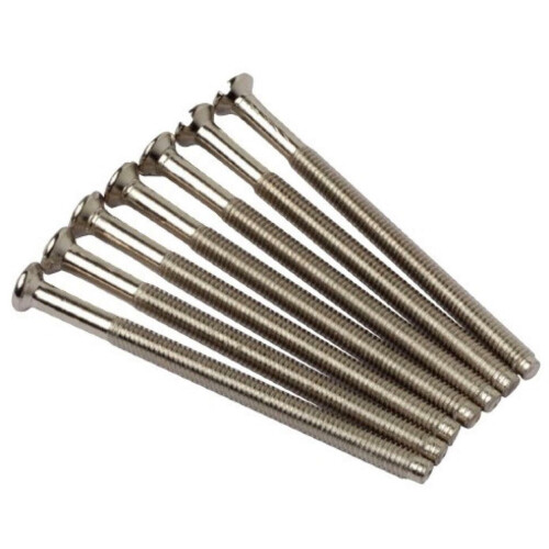 (2) Chrome Long Electrical Screws 50mm M3.5 3.5mm