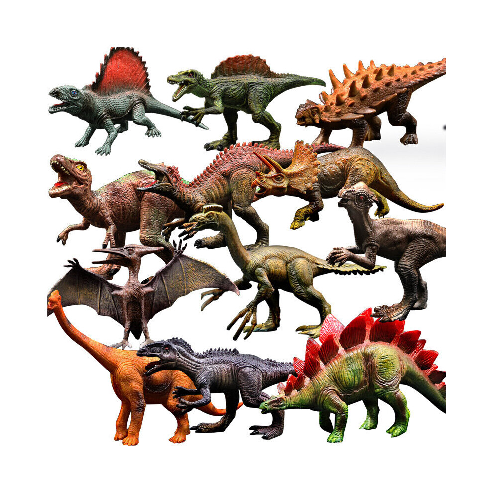 12PCS Model Dinosaur Toy Tyrannosaurus Pterosaur Model Solid Dinosaur Set