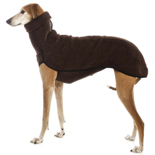 (Brown, S) Pet Dogs Greyhound Whippet Lurcher Jumper Collar Neck Sweater Warm Coat Clothes