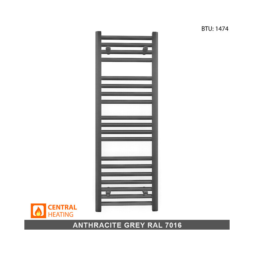 (400 X 1000Mm High (Btu: 1474)) Anthracite Bathroom Heated Towel Rail Radiators 7427268759687