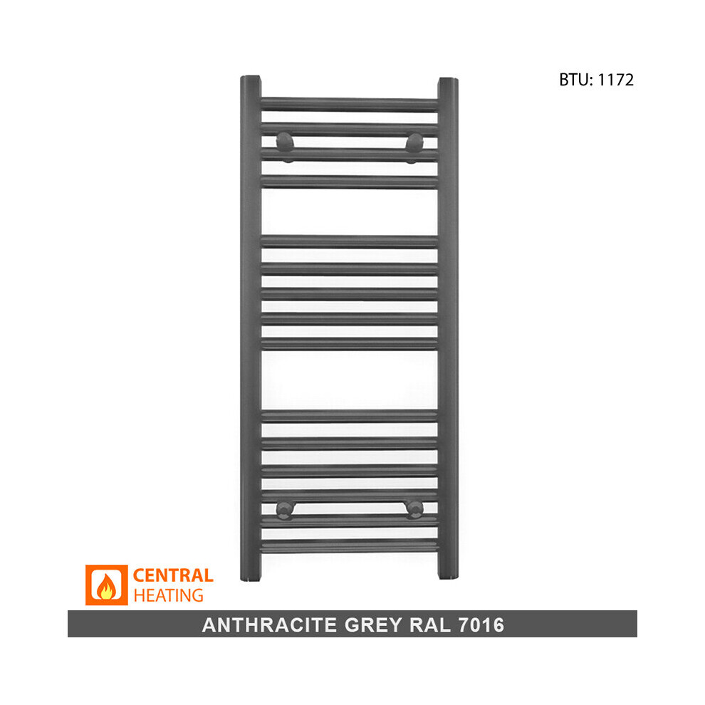 (400 X 800Mm High (Btu: 1172)) Anthracite Bathroom Heated Towel Rail Radiators 7427268759670