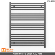 (700 x 1000mm High (BTU: 2059)) Anthracite Bathroom Heated Towel Rail Radiators