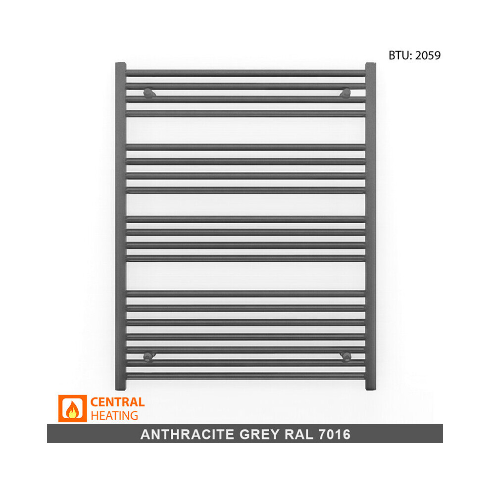(700 X 1000Mm High (Btu: 2059)) Anthracite Bathroom Heated Towel Rail Radiators 7427268759823