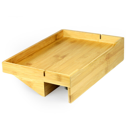 Bamboo Clip-On Bedside Shelf Ergonomic Space Saver Frame Side Table M&W