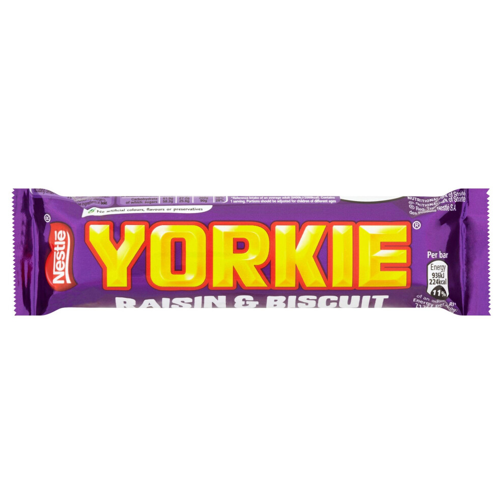 Nestle Yorkie Raisin & Biscuit Chocolate Bars - 24X44g