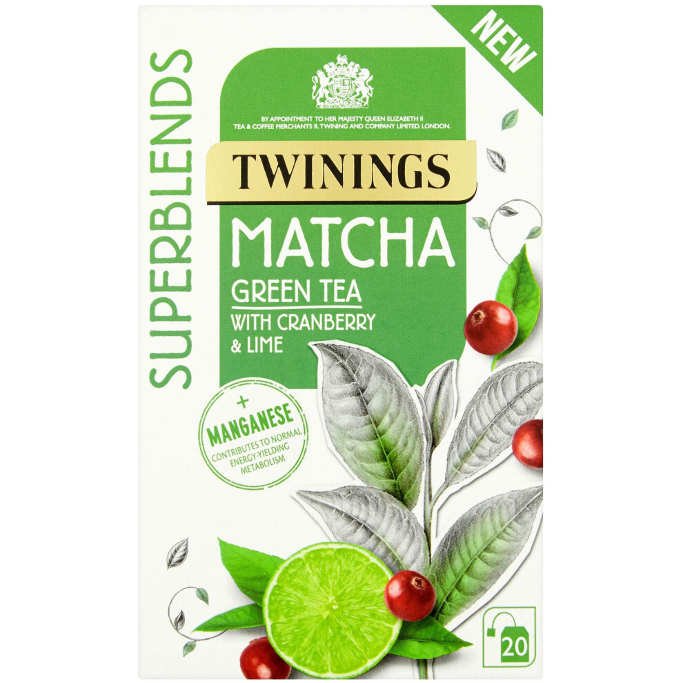 Twinings Superblends Matcha Enveloped Tea Bags - 4X20 Green