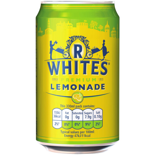R Whites Lemonade Cans - 24x330ml