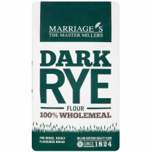 Marriages Dark Rye Flour 1kg - 100% Wholemeal, Dense, Rich Rye Bread & Pumpernickel Style Loaves