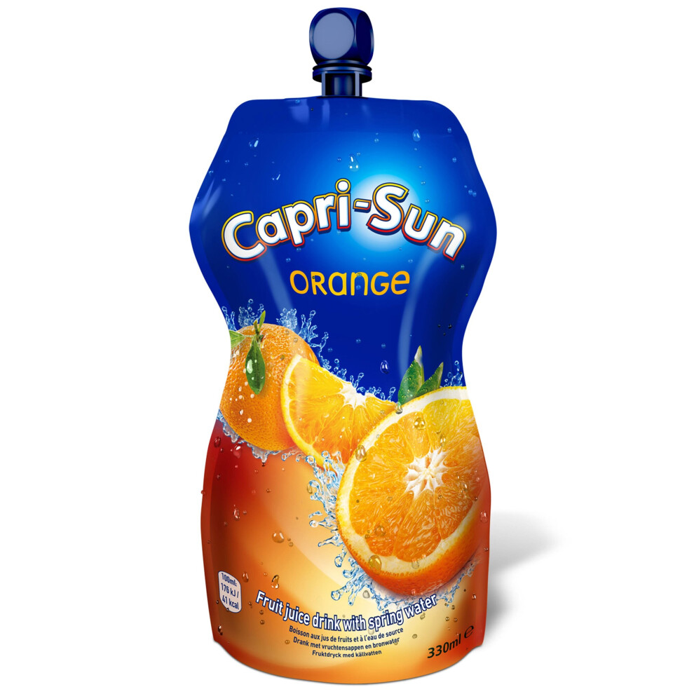 Capri Sun Orange Juice Reclosable Pouches - 15x330ml