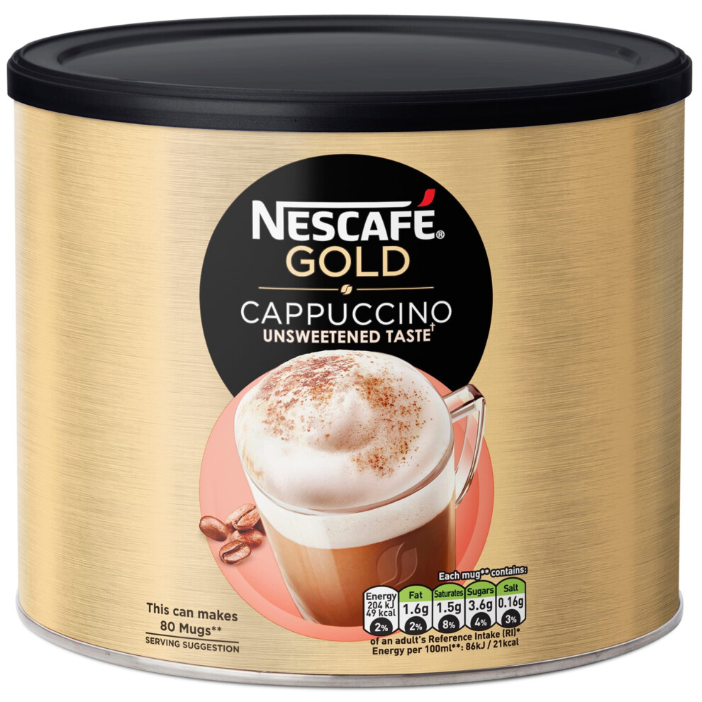 NESCAFÃ Gold Cappuccino Unsweetened Coffee Tins - 3x1kg