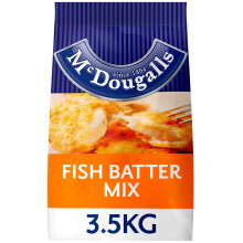 McDougalls Fish Batter Mix 4x3.5kg - Just Add Water, No Artificial Colours, Vegetarian, 172 x 57g Portions