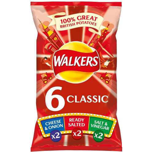 Walkers Walkers Crisps Classic Variety Multipack - 18x6x25g