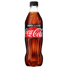 Coca-Cola Zero Sugar 12x500ml Bottles - Sparkling, Low-Calorie Soft Drink