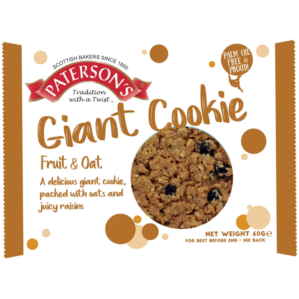 Paterson's Giant Fruity Oat Cookies - 18x60g