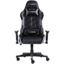 (Grey) GTFORCE PRO GT Reclining Sports Racing Gaming Office Desk PC CAR Faux Leather Chair (Blue)