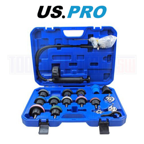 us pro US PRO Tools 19 Piece Coolant System Pressure Tester Kit 5226