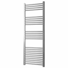 Greened House 500mm wide x 1400mm high Chrome Flat Central Heating Towel Rail Designer Straight Towel radiator