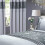 Rapport Fully Lined Sequin Eyelet Ring Top Curtains, Grey, 66 x 72 1