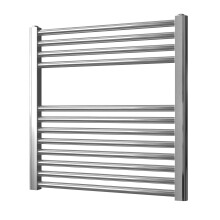 Greened House 600mm wide x 600mm high Chrome Flat Central Heating Towel Rail Designer Straight Towel radiator
