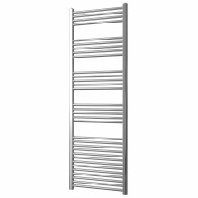 Greened House 600mm wide x 1800mm high Chrome Flat Central Heating Towel Rail Designer Straight Towel radiator