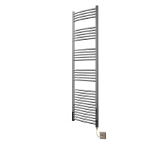 Greened House 600mm wide x 1800mm high Chrome Flat Electric Heated Towel Rail Designer Straight Towel radiator