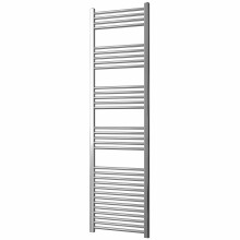 Greened House 500mm wide x 1800mm high Chrome Curved Central Heating Towel Rail Designer Straight Towel radiator