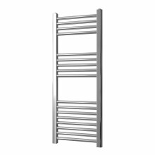 Greened House 400mm wide x 1000mm high Chrome Flat Central Heating Towel Rail Designer Straight Towel radiator