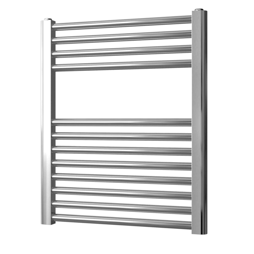 Greened House 500mm wide x 600mm high Chrome Flat Central Heating Towel Rail Designer Straight Towel radiator