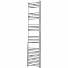 Greened House 400mm wide x 1800mm Chrome Flat Central Heating Towel Rail high Designer Straight Towel radiator