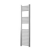 Greened House 300mm wide x 1200mm high Chrome Straight Central Heating Towel Rail Flat Designer Towel Radiator
