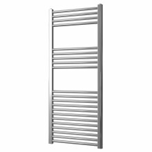 Greened House 500mm wide x 1200mm high Chrome Flat Central Heating Towel Rail Designer Straight Towel radiator
