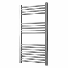 Greened House 500mm wide x 1000mm high Chrome Curved Central Heating Towel Rail Designer Straight Towel radiator