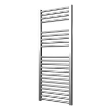 Extra High Heat Output Chrome Central Heating Towel Rail 500 x 1200mm Curved Bathroom Radiator Heater